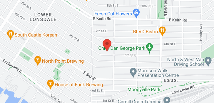 map of 448 E 5TH STREET
